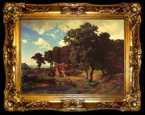 framed  Bierstadt, Albert A Rustic Mill, ta009-2